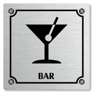 Bar, 118x118mm, stříbrná, Kansas